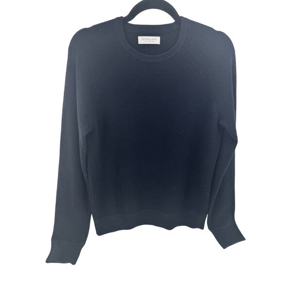 Everlane Other - Everlane Waffle Knit Cashmere Sweater The Classic Crew Neck Men's Small Navy